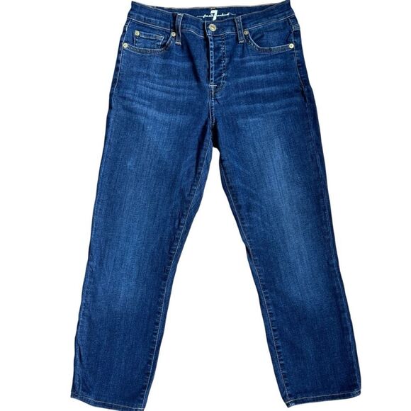 7 For All Mankind Blue Denim Jeans Size 24 - Picture 1 of 9